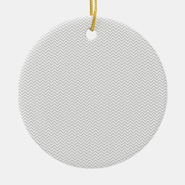 Simple Gray ZigZag Keramikornament (Vorne)