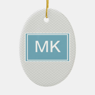 Simple Gray ZigZag Keramikornament