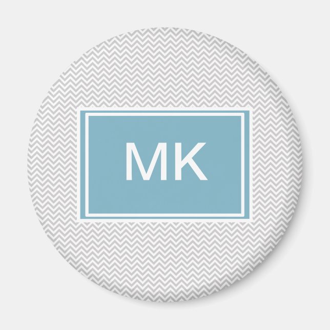 Simple Gray ZigZag Magnet (Vorne)