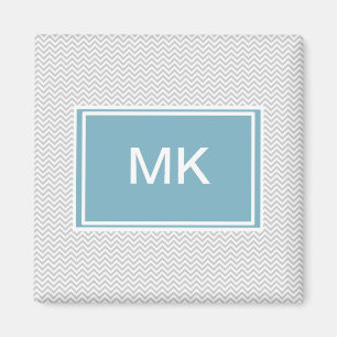 Simple Gray ZigZag Magnet