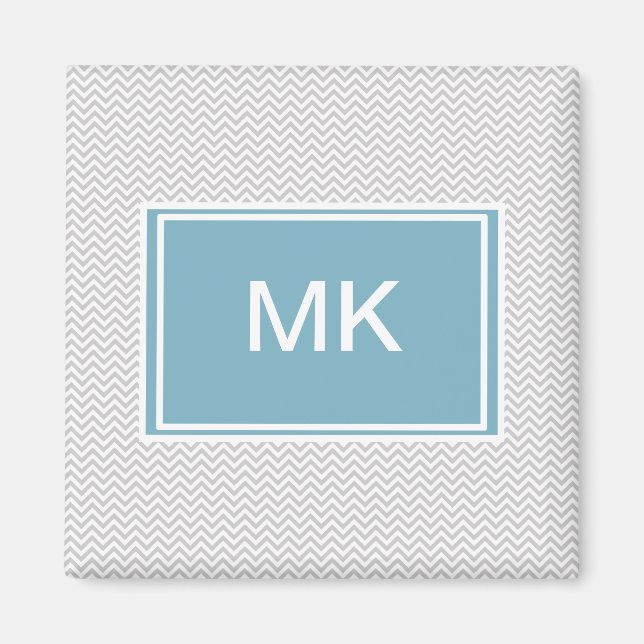 Simple Gray ZigZag Magnet (Vorne)