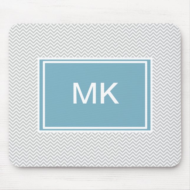 Simple Gray ZigZag Mousepad (Vorne)