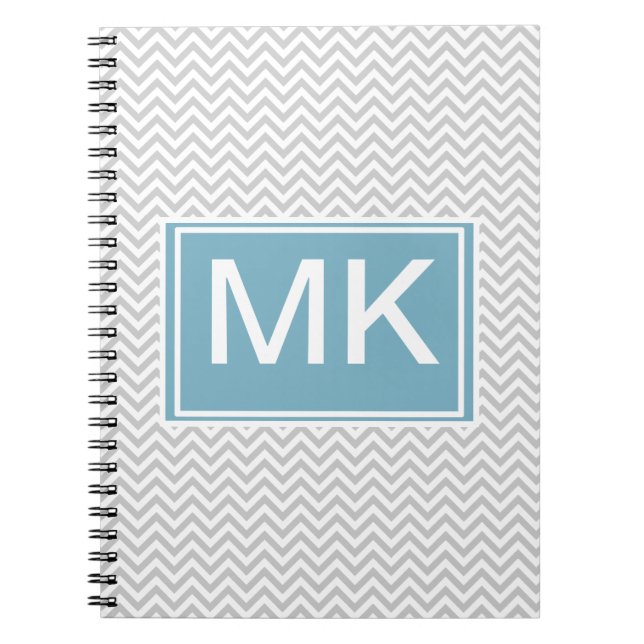 Simple Gray ZigZag Notizblock (Vorderseite)