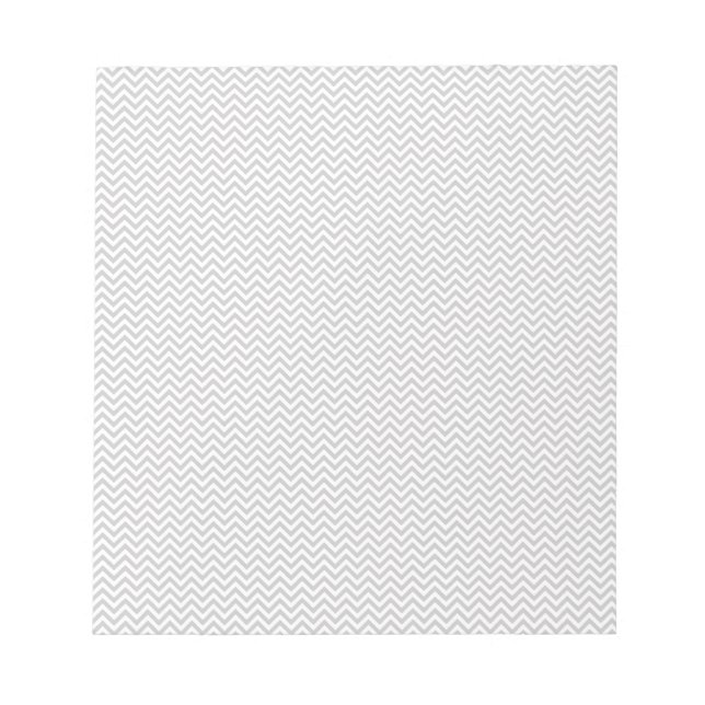 Simple Gray ZigZag Notizblock (Vorderseite)