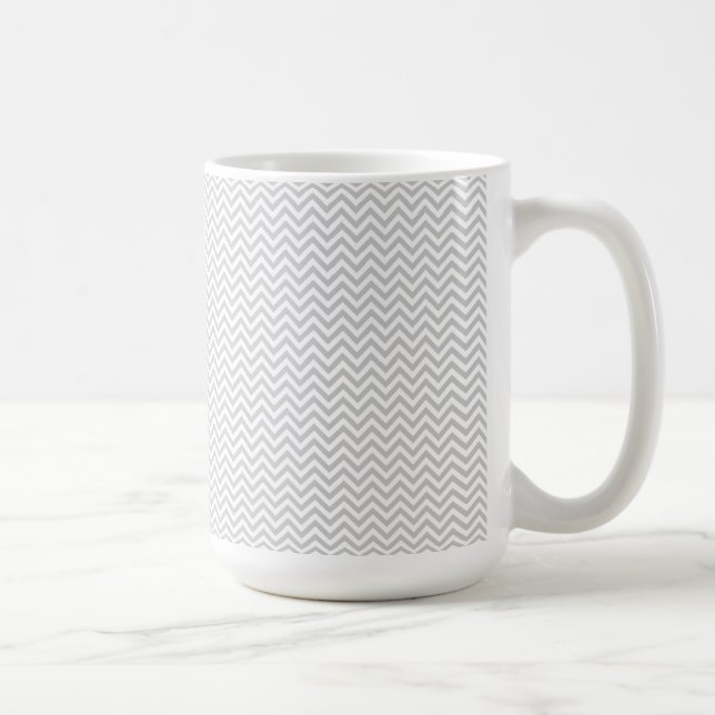 Simple Gray ZigZag Tasse (Rechts)