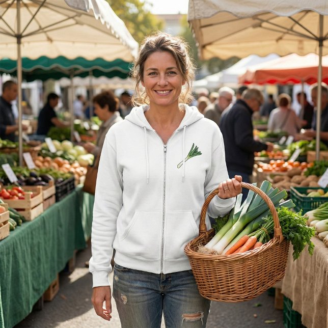 Simple Green Leek Vegetable Hoodie (Von Creator hochgeladen)