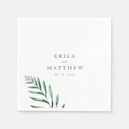Simple Greenerity Wedding Napkins Serviette