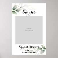 Simple Greenery Brautparty Foto Prop Poster