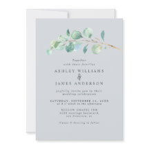 Simple Greenery Light Blue Wedding