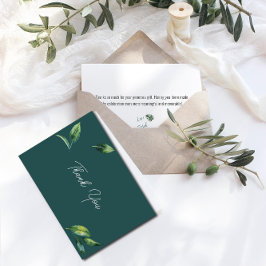 Simple Greenery Minimalistisch Script Brautparty Dankeskarte