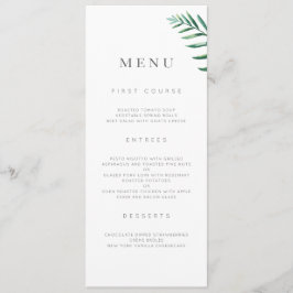 Simple Greenery Wedding Menu Menükarte