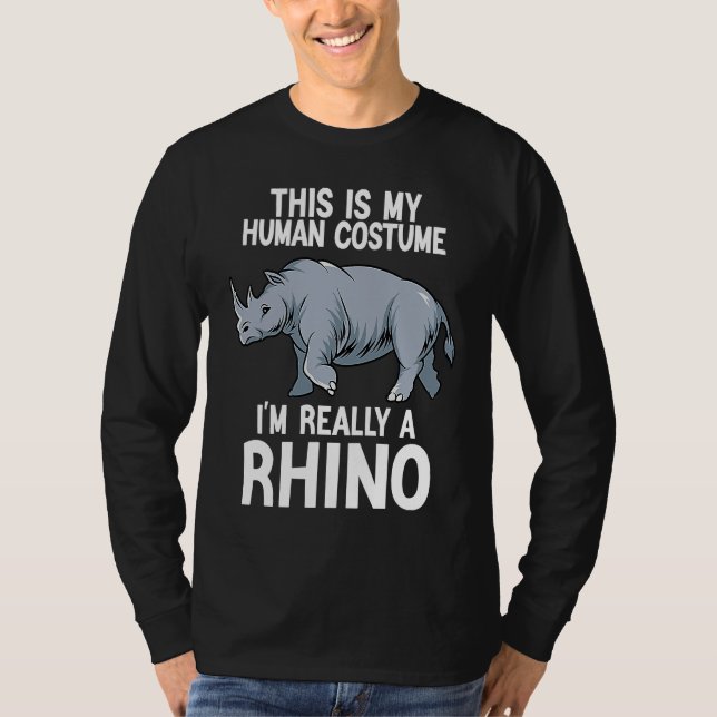 Simple Halloween Costumes for Men Women Funny Rhin T-Shirt (Vorderseite)