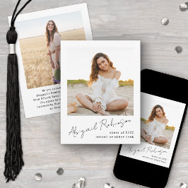 Simple Handwritten Script Name 2 Photo Typewriter Ankündigung