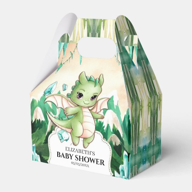 Simple Happy Dragon Baby Shower Geschenkschachtel (Vorderseite)