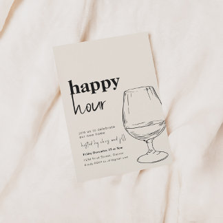 Simple Happy Hour House Party Einladung