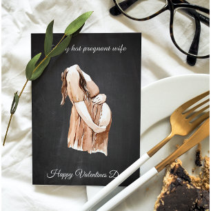 Simple Happy Pregnant Valentines Day Gift Feiertagskarte