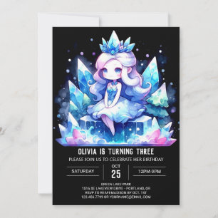 Simple Happy Princess Birthday Einladung
