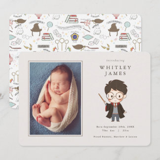 Simple Harry Potter Baby Birth Ankündigung