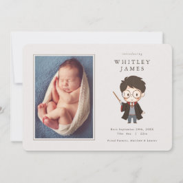 Simple Harry Potter Baby Birth Ankündigung
