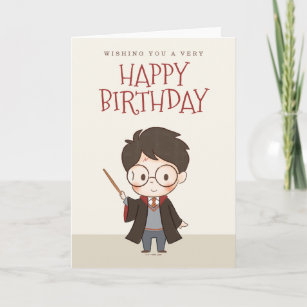 Simple Harry Potter Birthday Karte