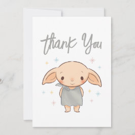 Simple Harry Potter - Dobby Baby Shower Dankeskarte