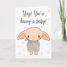Simple Harry Potter - Dobby Baby Shower Karte