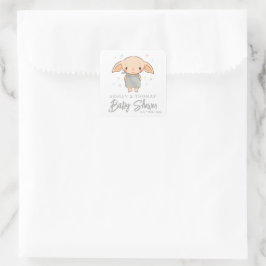 Simple Harry Potter - Dobby Baby Shower Quadratischer Aufkleber