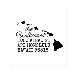 Simple Hawaii Rücksendeadresse Briefmarke Permastempel
