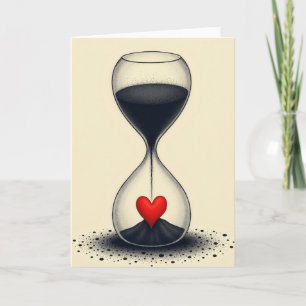 Simple Heart Hourglass Karte