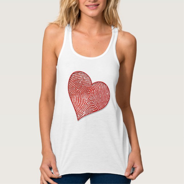 Simple Heart Print Tank Top (Vorderseite)