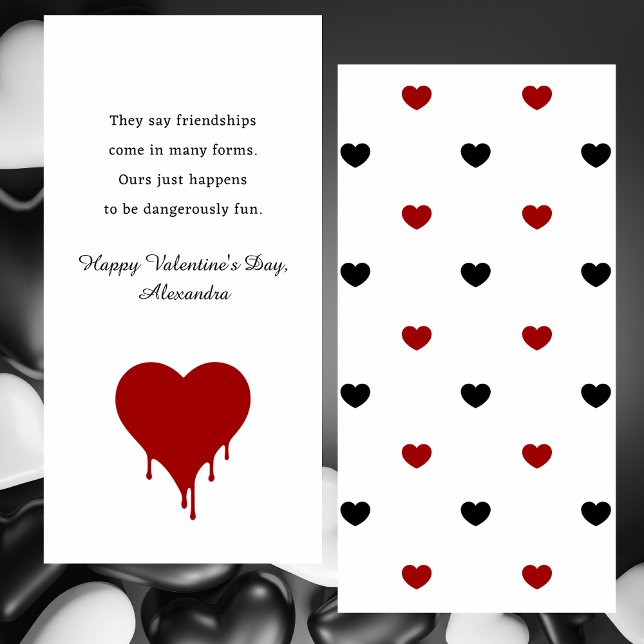 Simple Hearts Girly Best Friend Valentines Card (Von Creator hochgeladen)