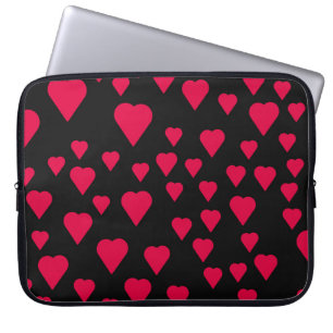 Simple hearts seamless pattern. Valentines day bac Laptopschutzhülle