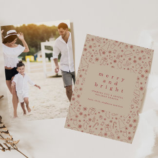 Simple Holiday Card with Photo Einladung