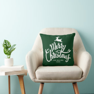 Simple Holiday Couple Trendy Mr. und Mrs. Christma Kissen