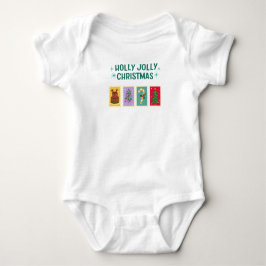 Simple Holly Jolly Holiday Christmas Baby Shirt