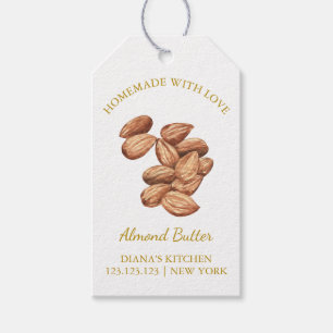 Simple Homemade Almond Butter Hang Tag l White Geschenkanhänger