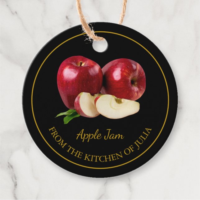 Simple Homemade Apple Jam Hang Tag Geschenkanhänger (Vorderseite)