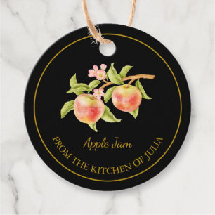 Simple Homemade Apple Jam Hang Tag l Black Geschenkanhänger