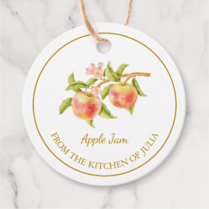 Simple Homemade Apple Jam Hang Tag l White Geschenkanhänger