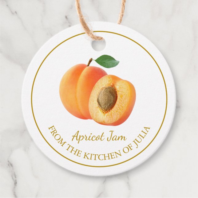 Simple Homemade Apricot Jam Hang Tag Geschenkanhänger (Vorderseite)