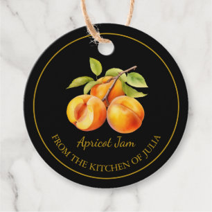 Simple Homemade Apricot Jam Hang Tag l Black Geschenkanhänger