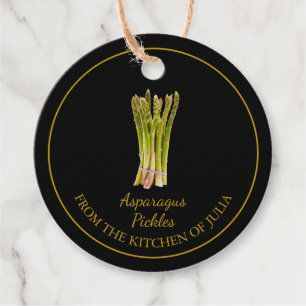 Simple Homemade Asparagus Pickles Hang Tag Geschenkanhänger