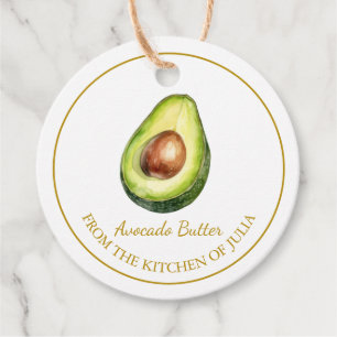 Simple Homemade Avocado Butter Hang Tag l White Geschenkanhänger