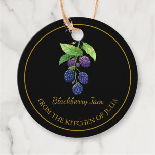 Simple Homemade BlackBerry Jam Hang Tag   Schwarz Geschenkanhänger