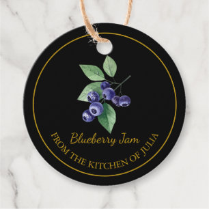 Simple Homemade Blueberry Jam Hang Tag l Black Geschenkanhänger