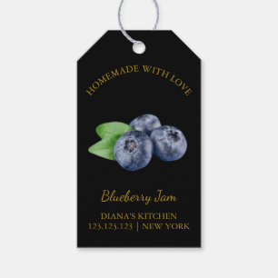 Simple Homemade Blueberry Jam Hang Tag l Black Geschenkanhänger