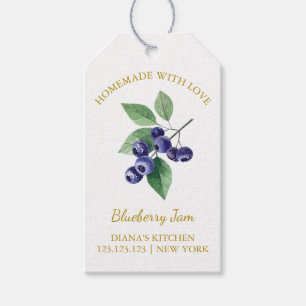Simple Homemade Blueberry Jam Hang Tag l White Geschenkanhänger