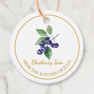 Simple Homemade Blueberry Jam Hang Tag l White Geschenkanhänger