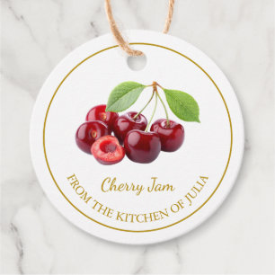 Simple Homemade Cherry Jam Hang Tag Geschenkanhänger