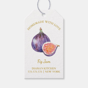 Simple Homemade Fig Jam Hang Tag l White Geschenkanhänger